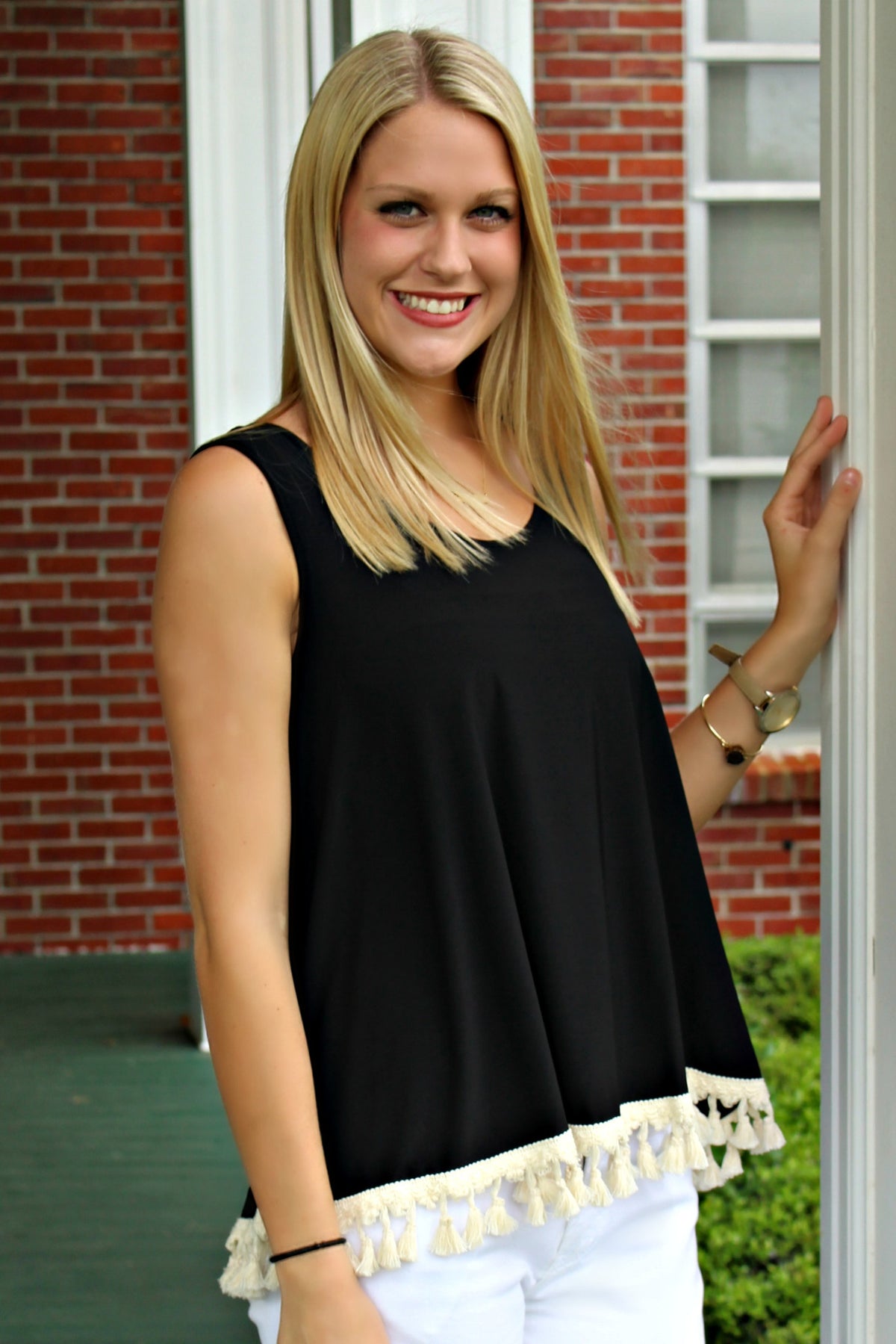 Judith March: Easy Fitting Top, Black