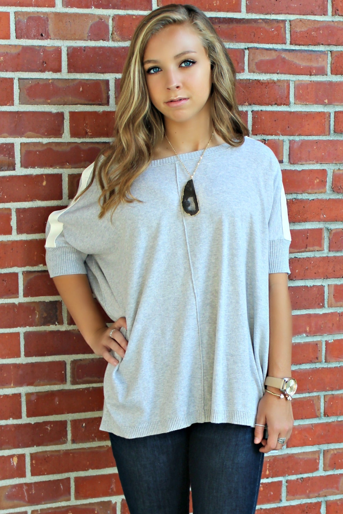 525 America: Harper Sweater, Gray