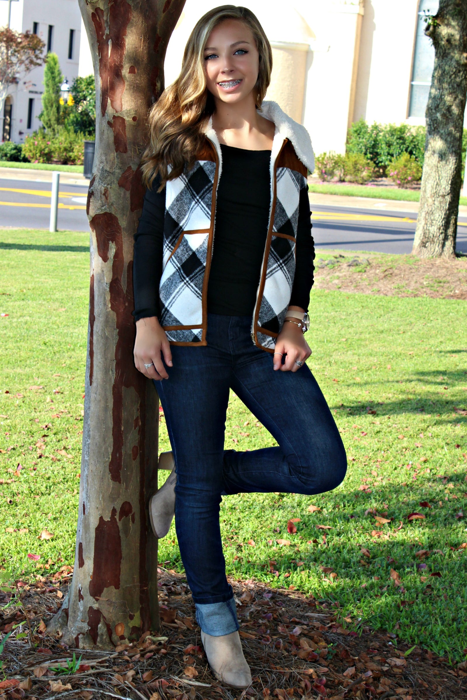 Judith March: Flannel Vest, Plaid