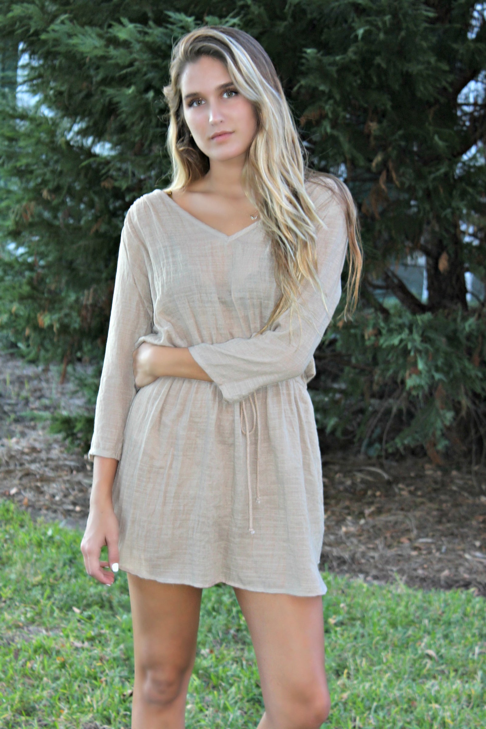 Glam: Kay Dress, Tan