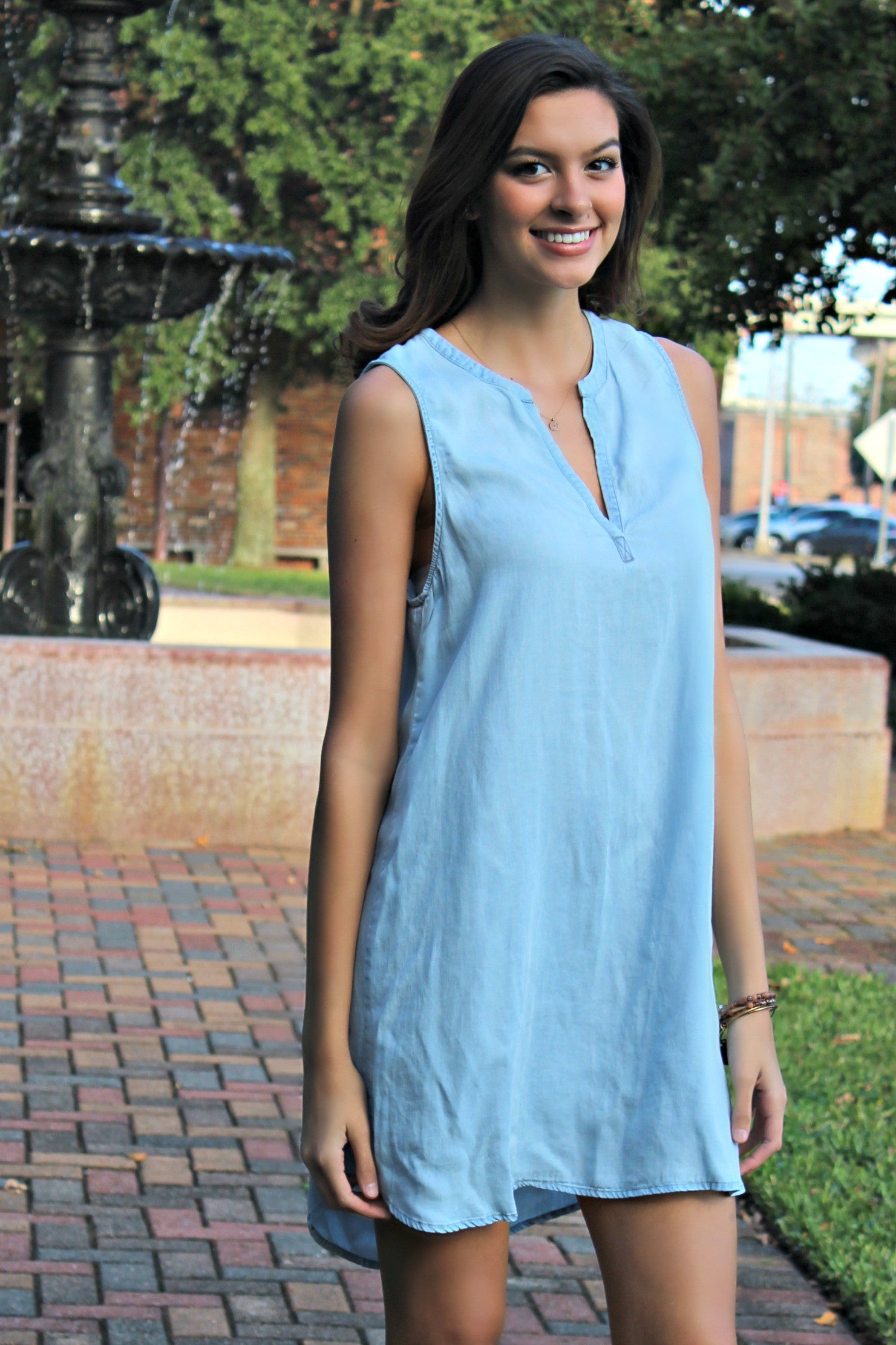 Glam: Baby Blue Dress, Light Denim