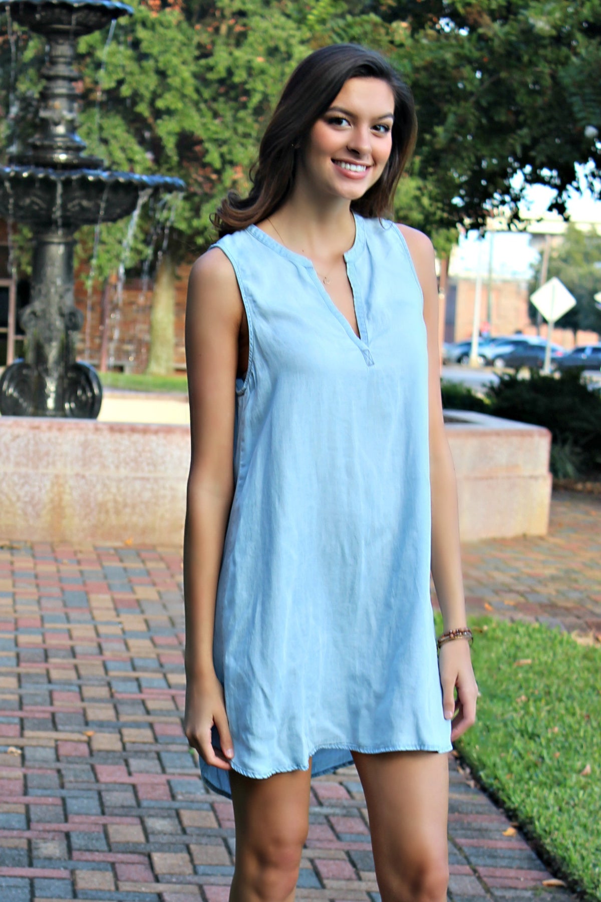 Glam: Baby Blue Dress, Light Denim