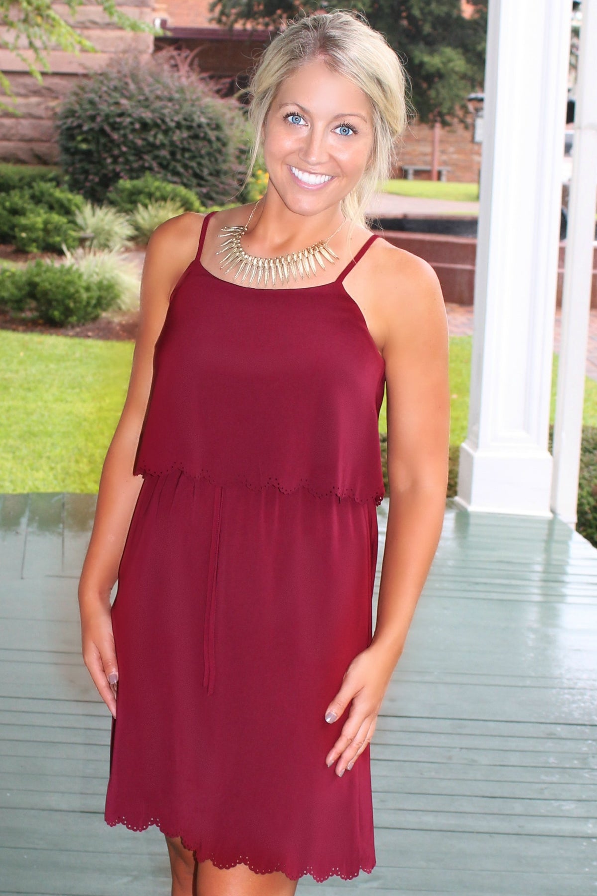 Gail Dress, Burgundy