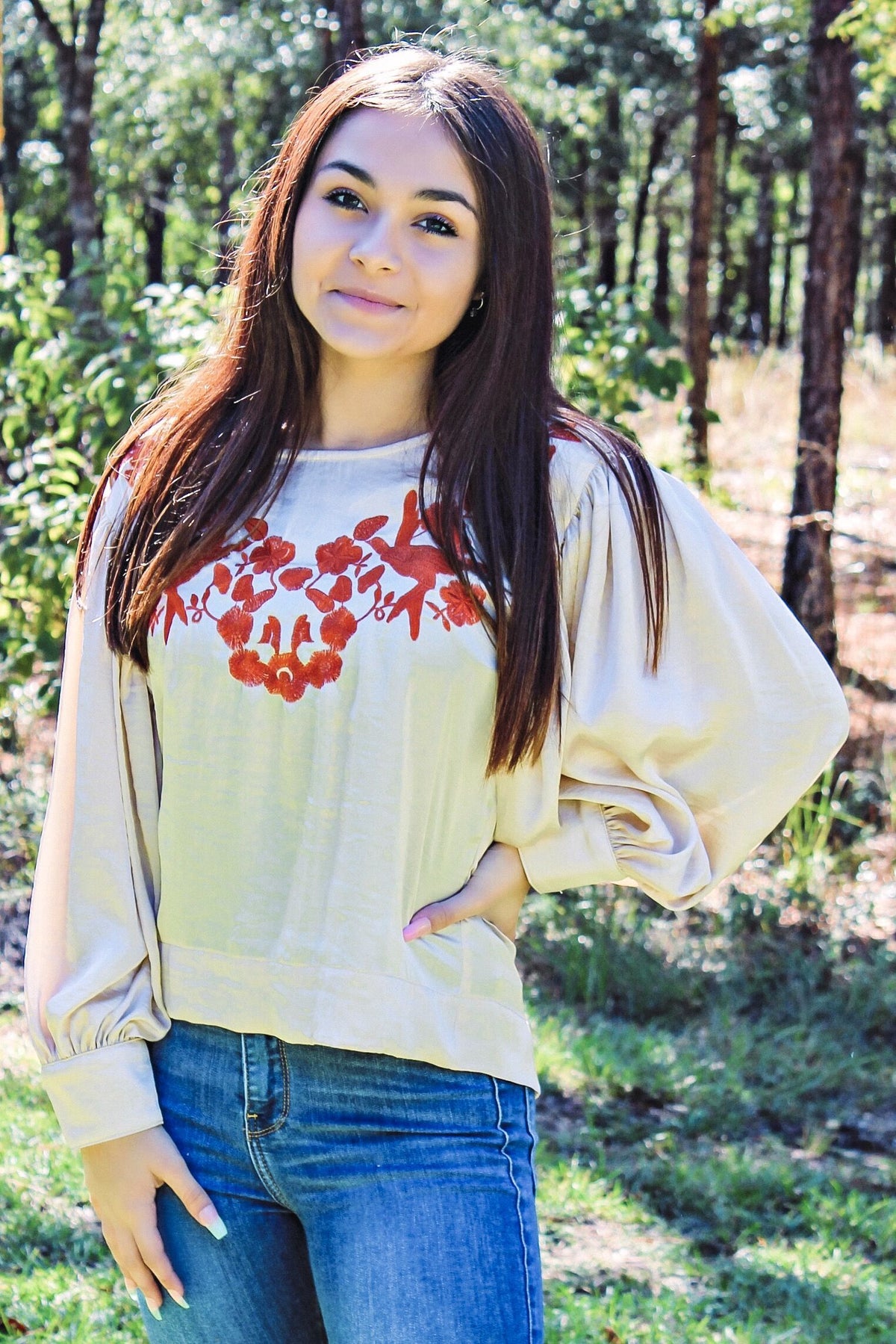 Ivy Jane: Mindy Blouse, Taupe