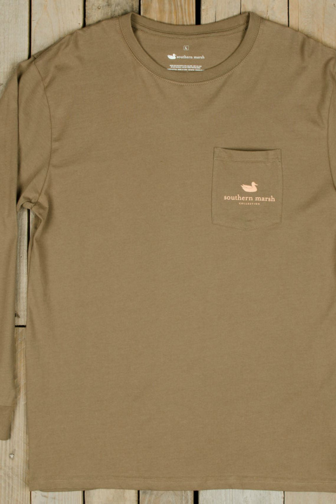 Southern Marsh: &quot;Black Lab&quot; Long Sleeve Tee, Stone Brown