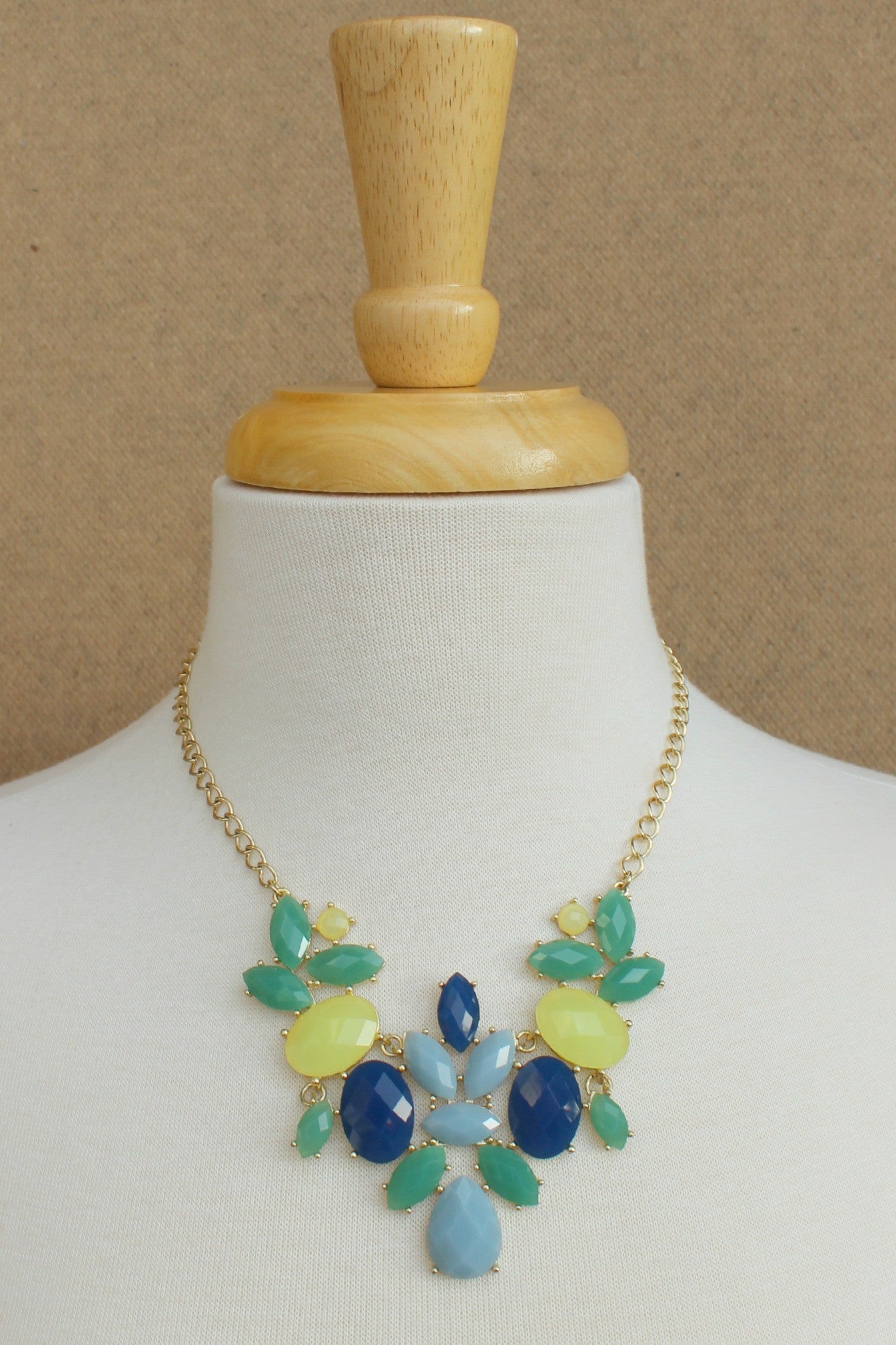 Marquise Bib Necklace, Multi