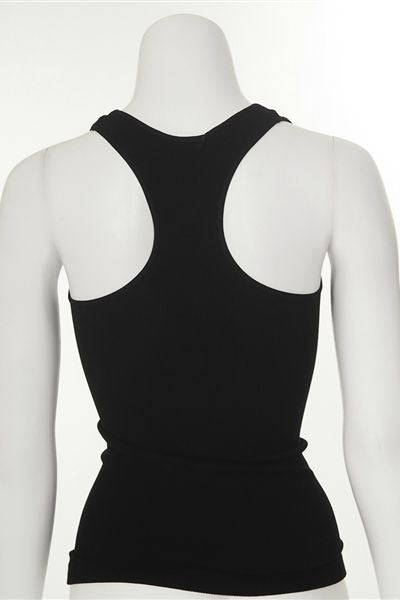 Karlie: Seamless Razorback Tank, Black