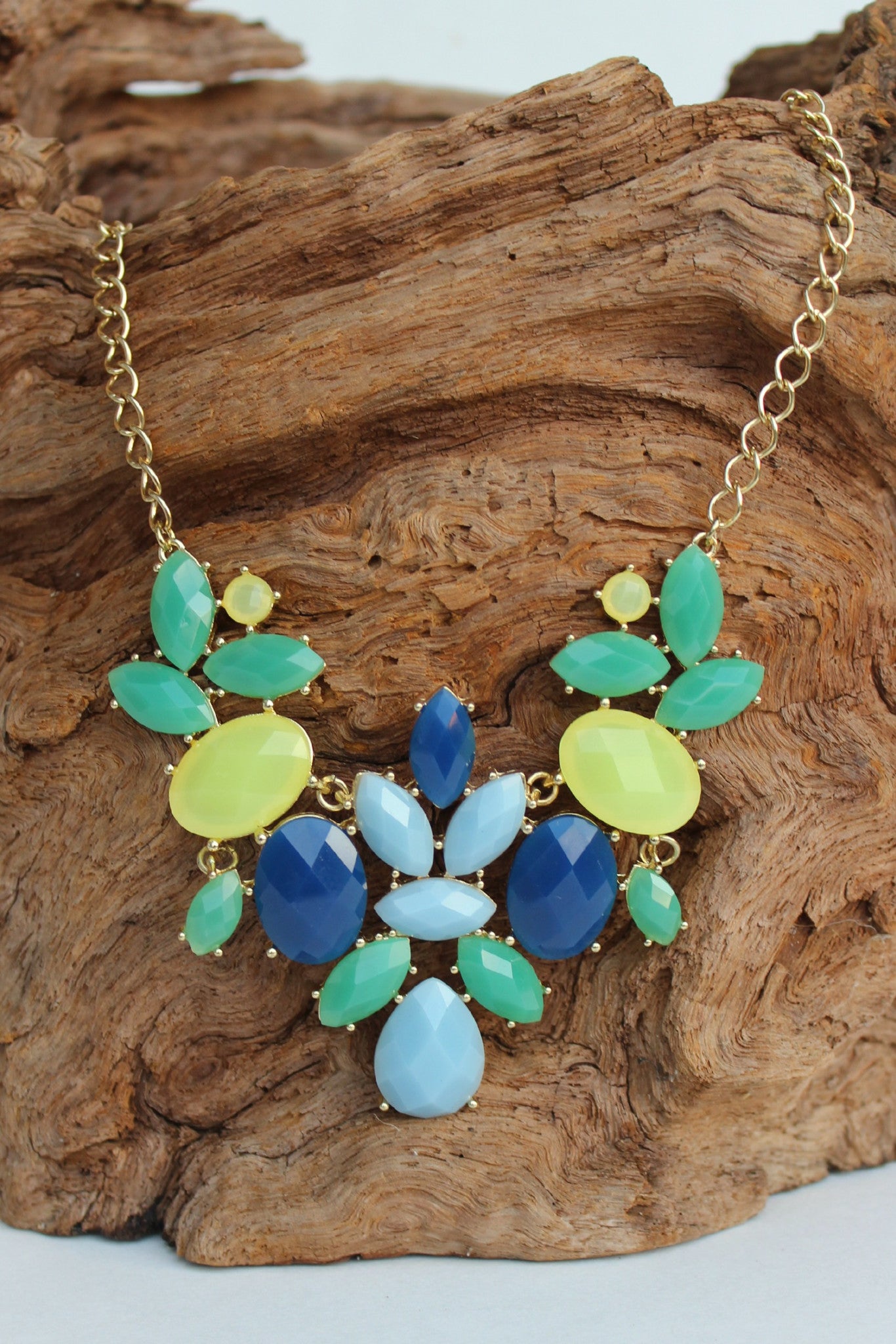 Marquise Bib Necklace, Multi