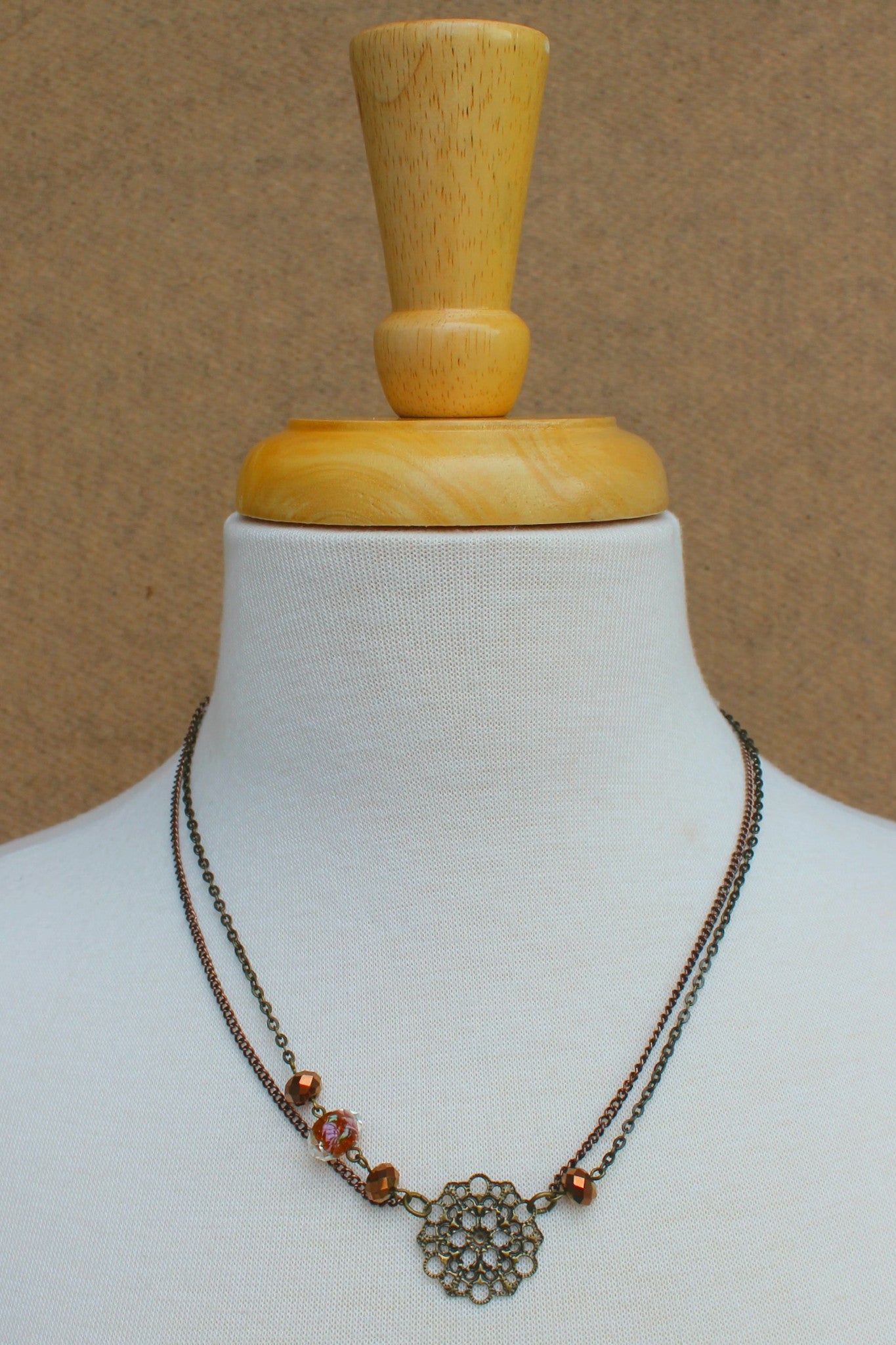 Dawna Lee Jewelry: Double Strand Necklace, Gold