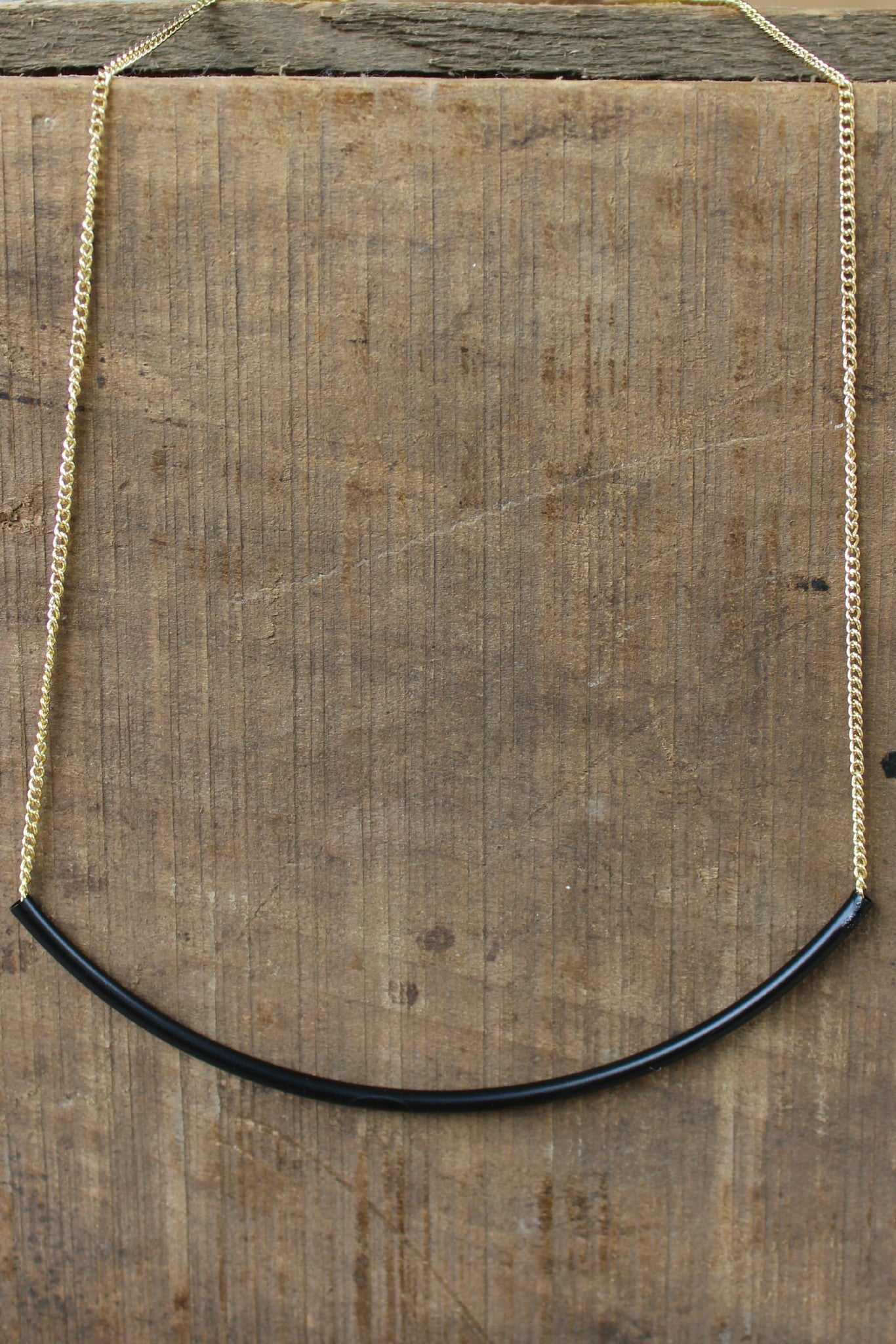 Balance Bar Necklace, Black