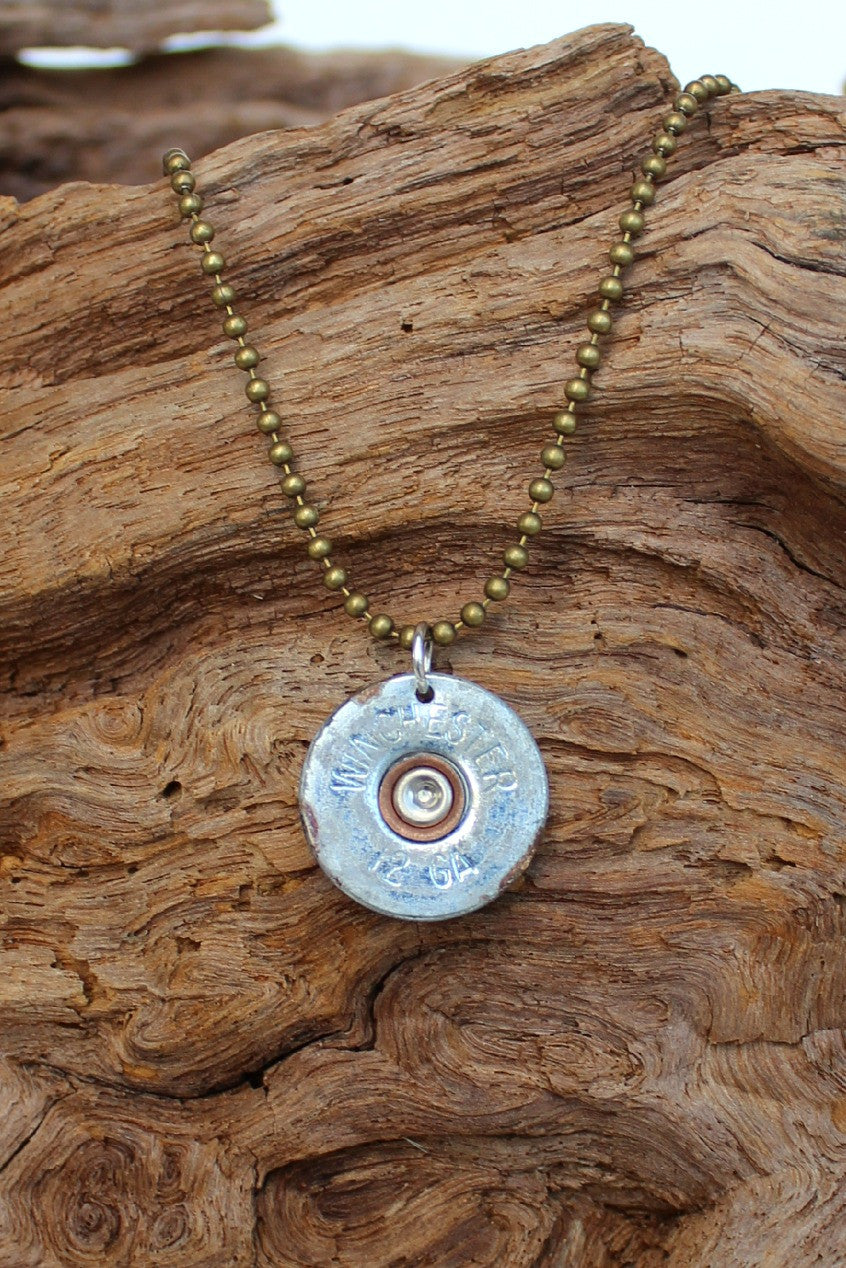 Lizzy J&#39;s Shotgun Shell Vintage Necklace, Silver