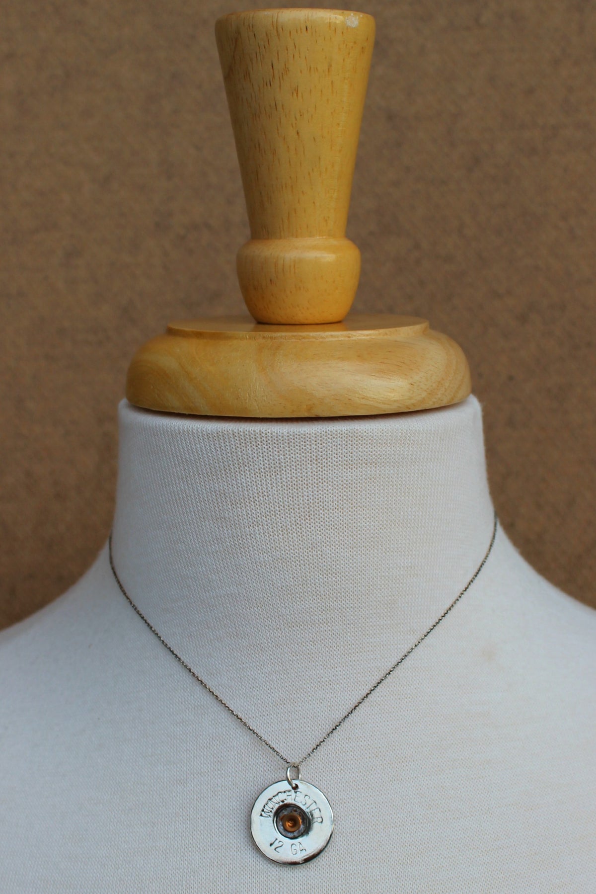 Lizzy J&#39;s Shotgun Shell Traditional Necklace, Silver