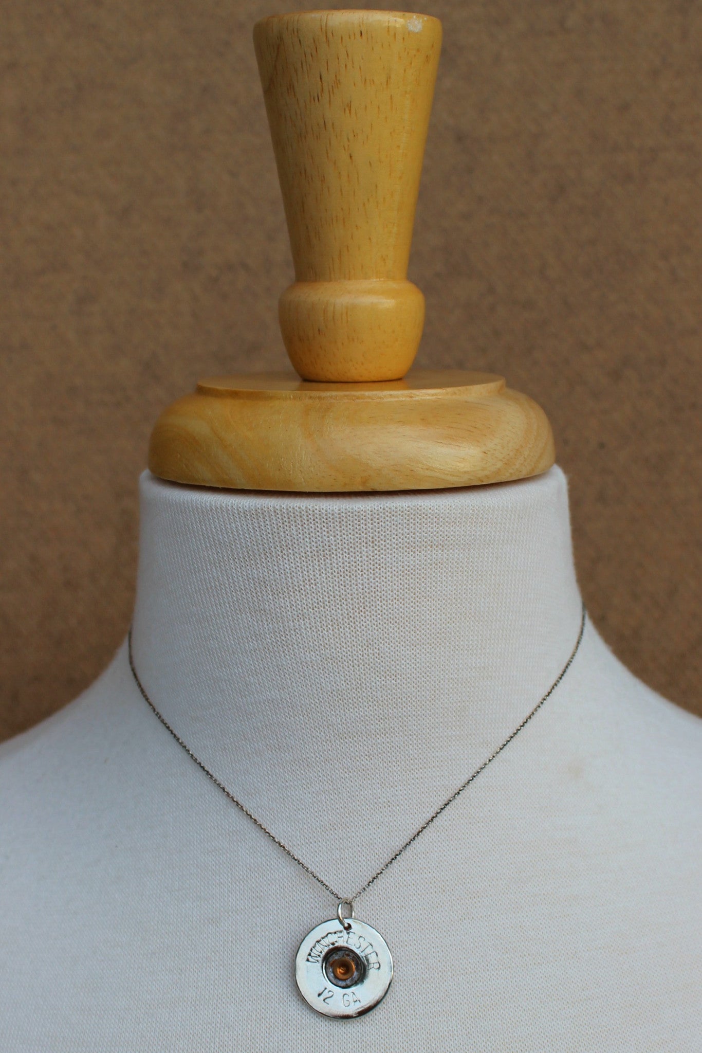 Lizzy J's Shotgun Shell Traditional Necklace, Silver