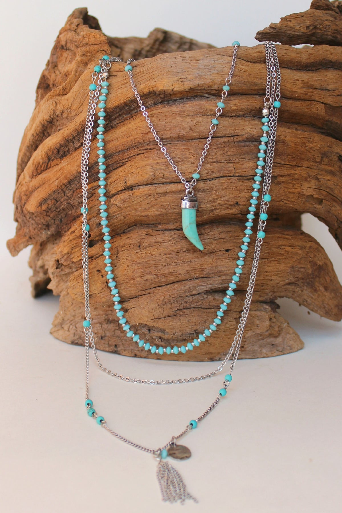 Layered Necklace, Turquoise