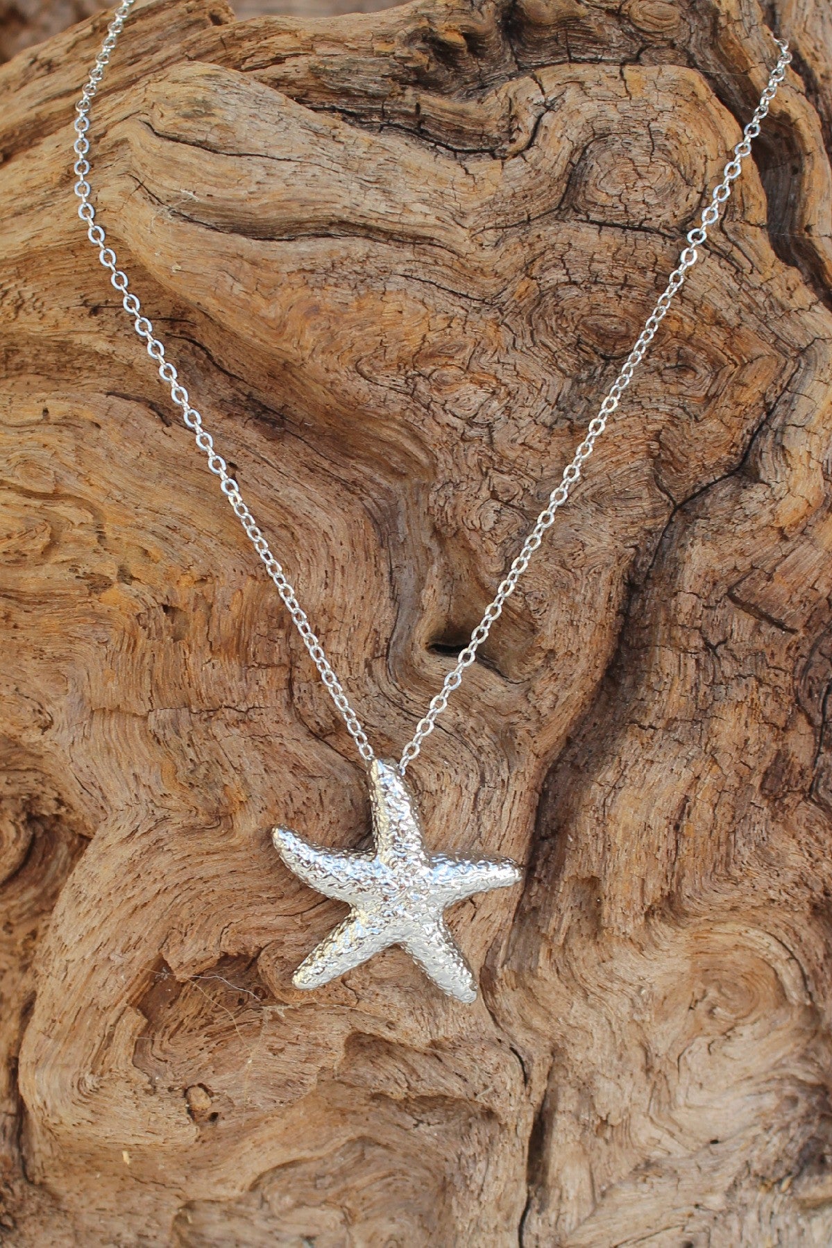 Starfish Necklace, Silver