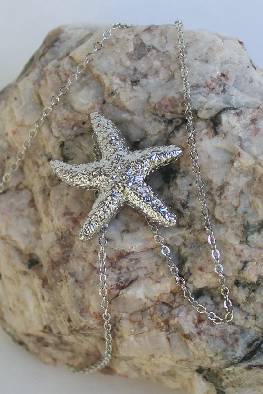 Starfish Necklace, Silver