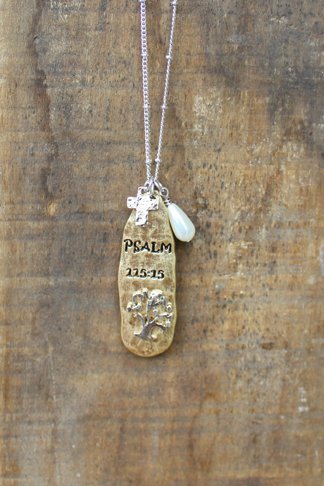 Psalm 115:15 Necklace, Gold