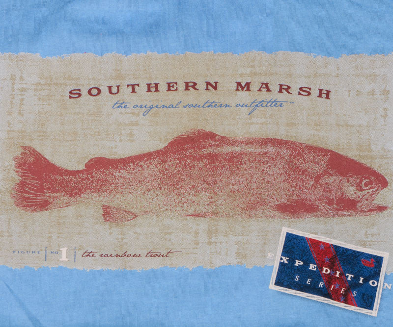 Southern Marsh: Rainbow Trout Tee, Blue