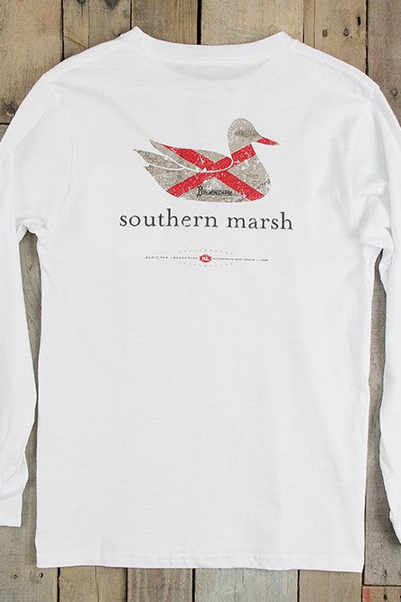 Southern Marsh: Authentic Heritage Tee, White