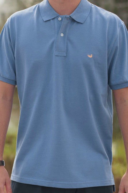 Southern Marsh: Stonewall Heathered Polo, Washed Blue