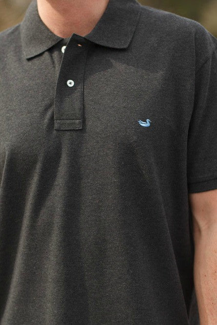 Southern Marsh: Stonewall Heathered Polo, Midnight Gray
