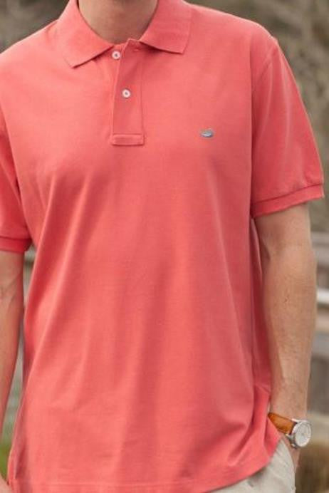 Southern Marsh: Stonewall Heathered Polo, Washed Red
