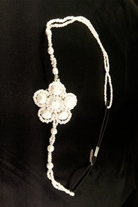 Pink Pewter: Sydney Stretch Band, White