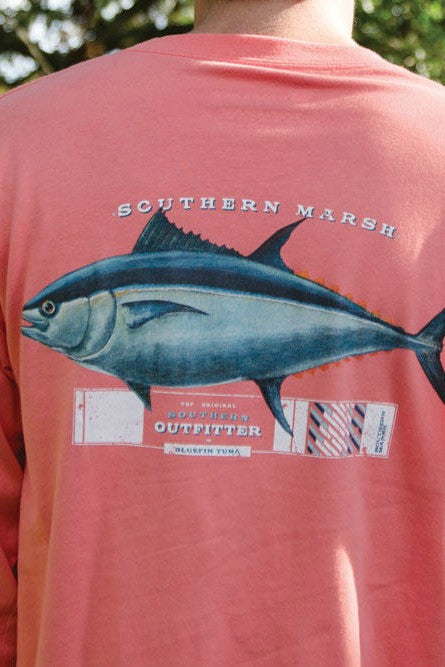 Southern Marsh: Tuna Long Sleeve Tee, Coral