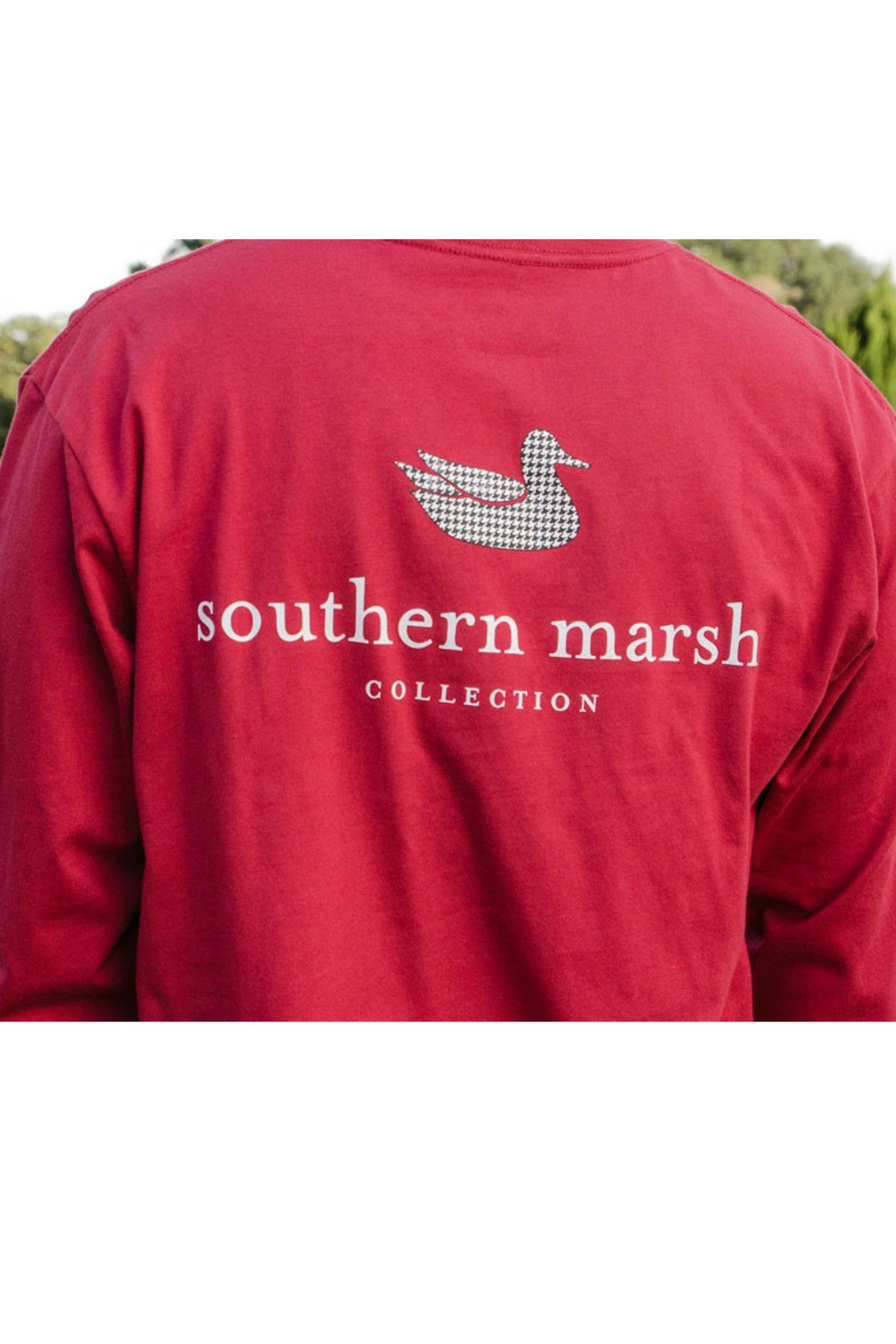 Southern Marsh: Authentic Collegiate Long Sleeve Tee, Crimson