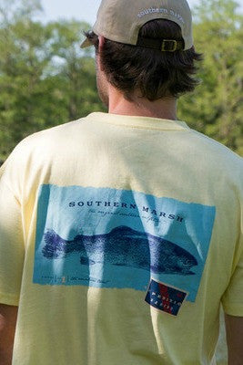 Southern Marsh: Rainbow Trout Tee, Light Yellow