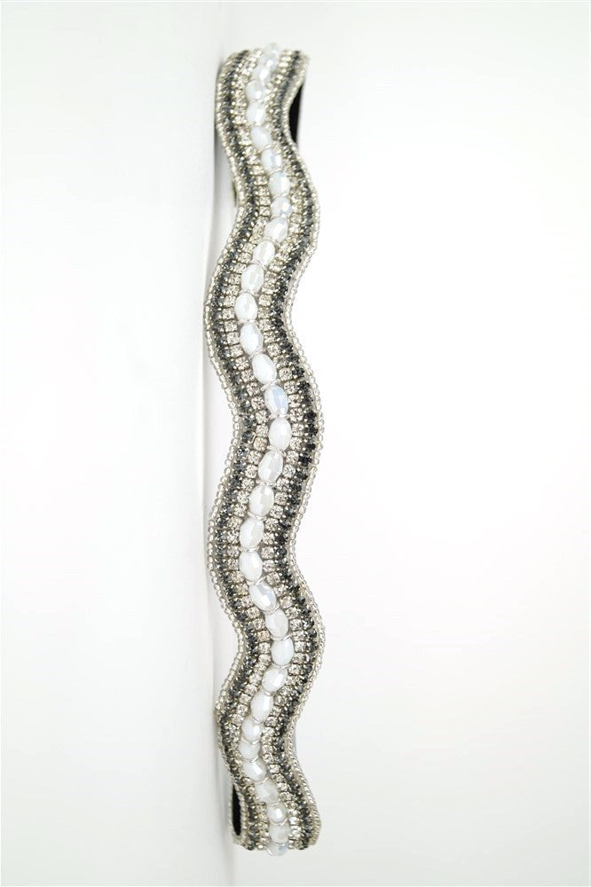 Pink Pewter: Yasmine Headband, White