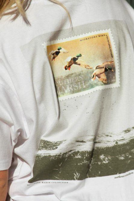 Southern Marsh: Duck Stamp Tee, White