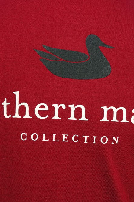 Southern Marsh: Collegiate Long Sleeve Tee, Maroon