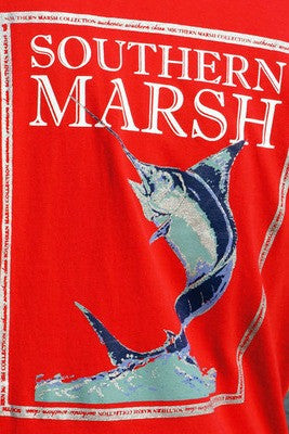 Southern Marsh: Fishing Tee, Red