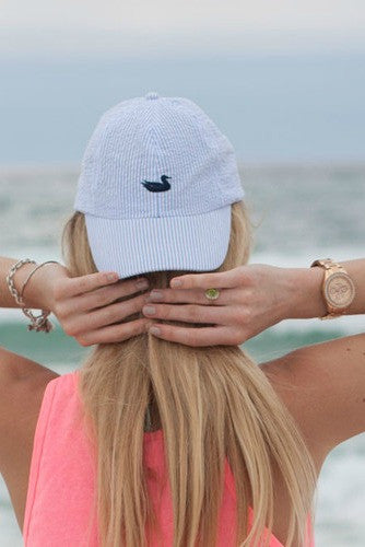 Southern Marsh: Seersucker Hat, Blue