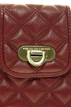 French Connection: Oxford Quilt Clutch, Red