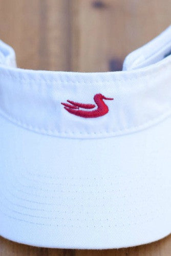 Southern Marsh: Visor, White with Red
